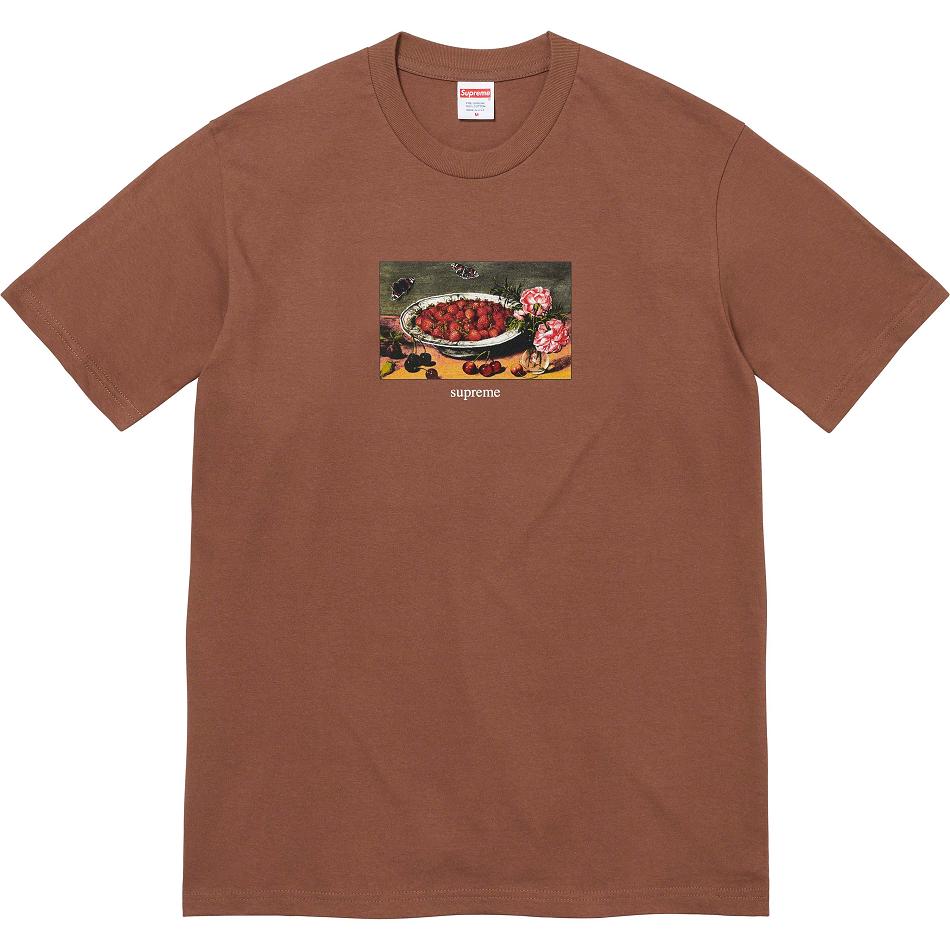 Camiseta Supreme Strawberries Tee Marrones | Supreme 380RW